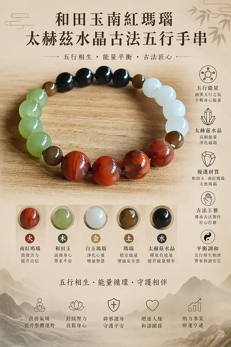 五行水晶手鏈