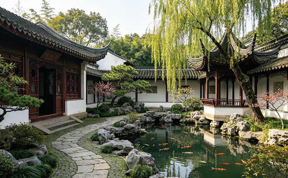 形勢派-傳統風水大宅庭院