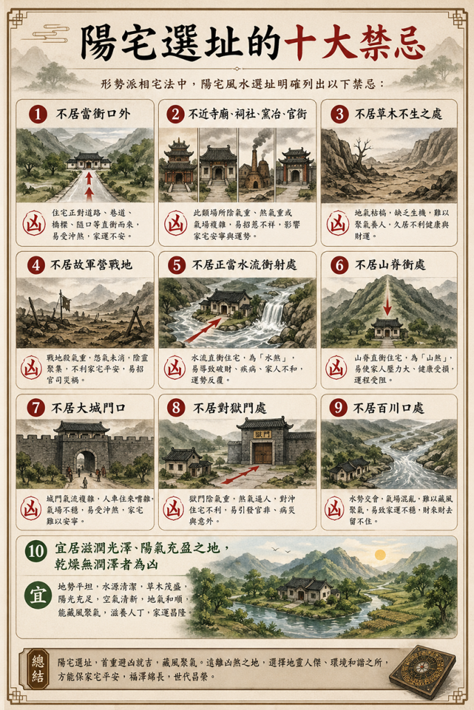 陽宅風水十大禁忌