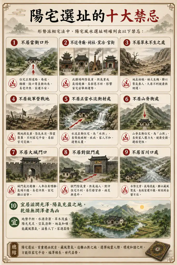 陽宅風水十大禁忌