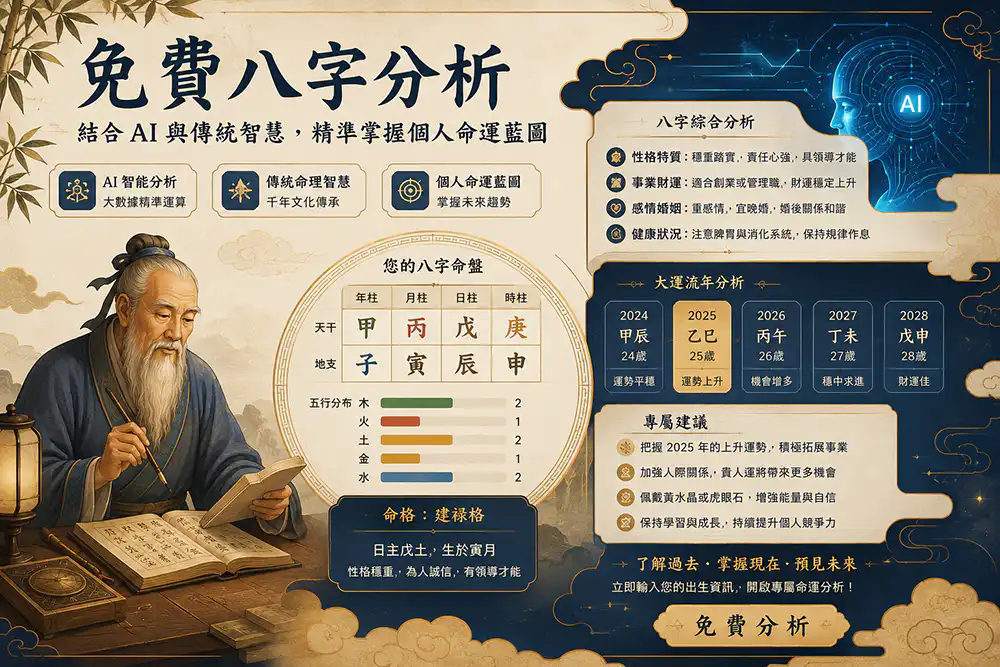 免費八字線上分析