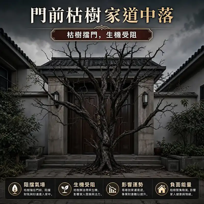 門前枯樹(大凶格局)